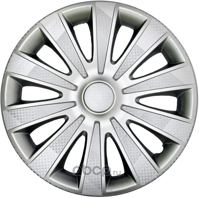 S1417 STAR Колпаки декоративные (на пруж.) R-14 Карат серебристый (к-т 2 шт)