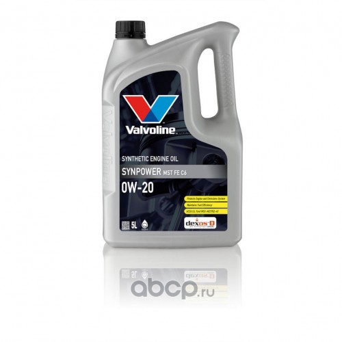 898292 VALVOLINE Масло моторное синтетика VALVOLINE SYNPOWER MST FE C6 0W-20 5л.