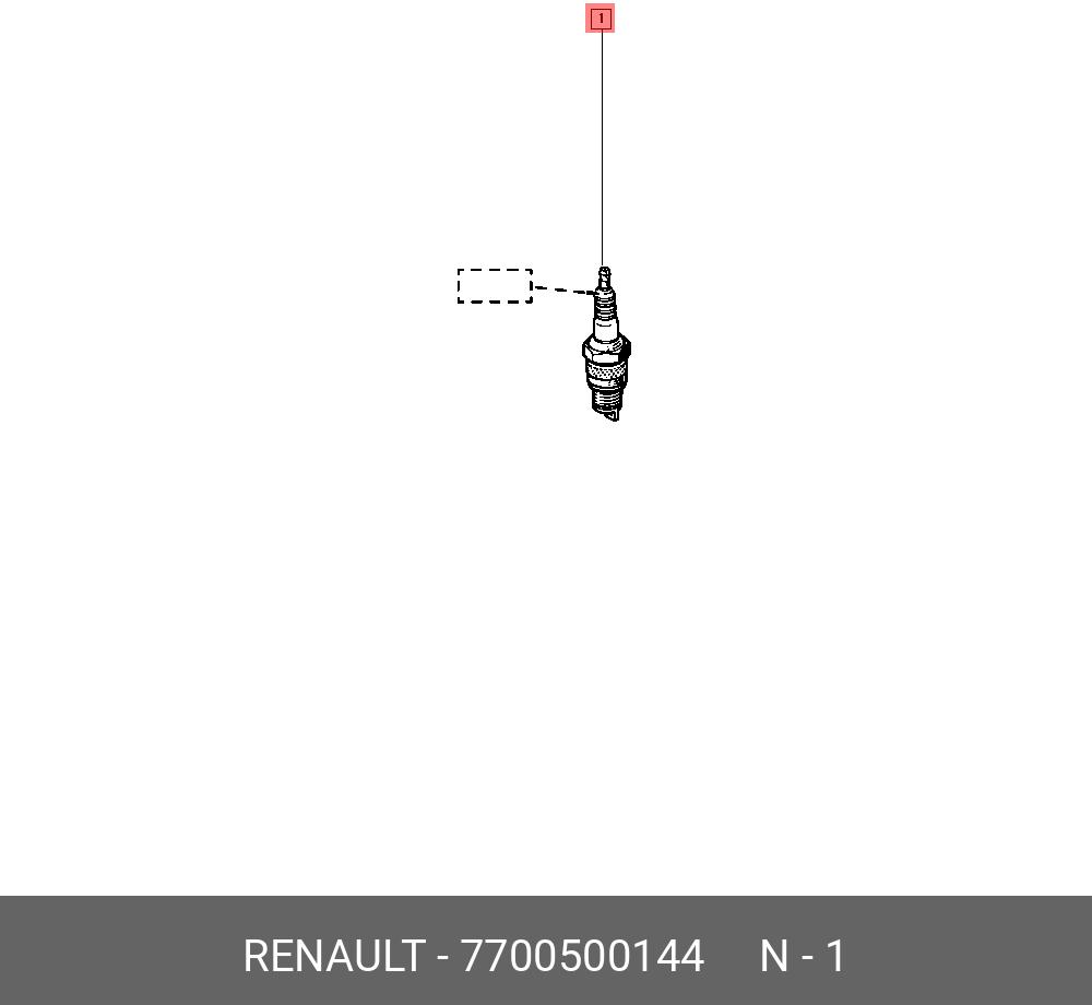 7700500144 RENAULT Свеча зажигания