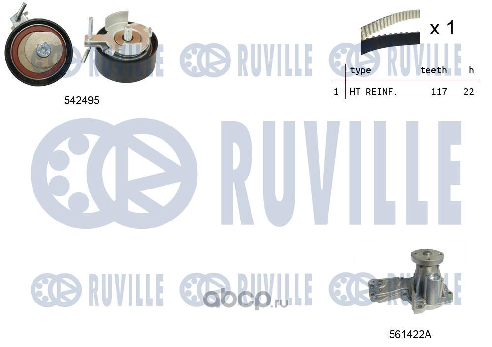 5503741 RUVILLE Комплект ремня ГРМ With Water Pump