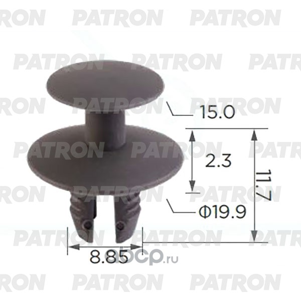 P372769 PATRON Клипса пластмассовая