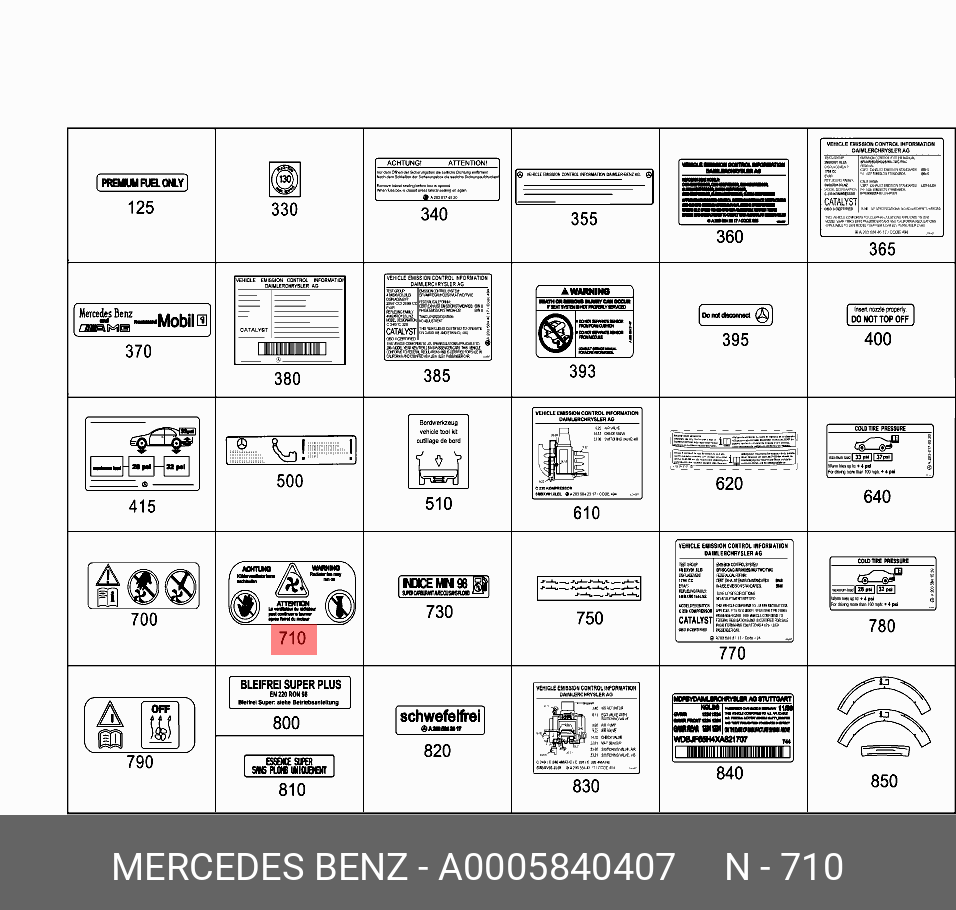 A0005840407 MERCEDES-BENZ SCHILD