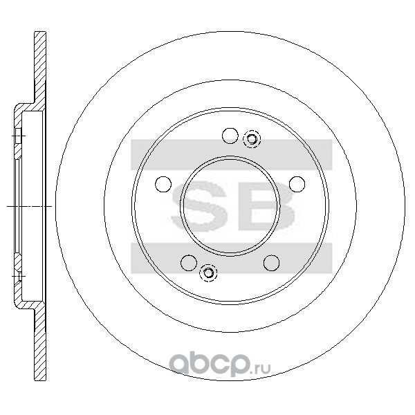 SD2074 SANGSIN BRAKE Диск тормозной задний