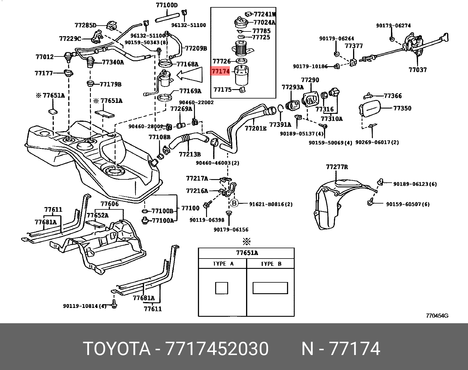 7717452030 TOYOTA Прокладка топливного насоса