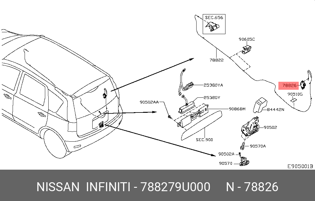 788279U000 NISSAN ЗАМОК ЛЮЧКА БЕНЗОБАК