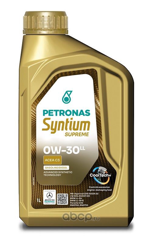 71226E18EU PETRONAS Масло моторное PETRONAS SYNTIUM SUPREME LL 0W-30 1L