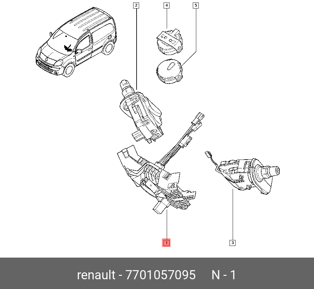 7701057095 RENAULT СУППОРТ ПОДРУЛЕВЫХ (SWITCHPLATE) купить в  интернет-магазине AvtoTO