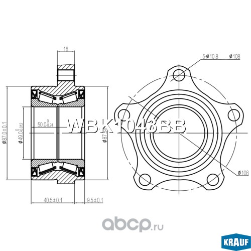WBK1043BB KRAUF Ступица в сборе