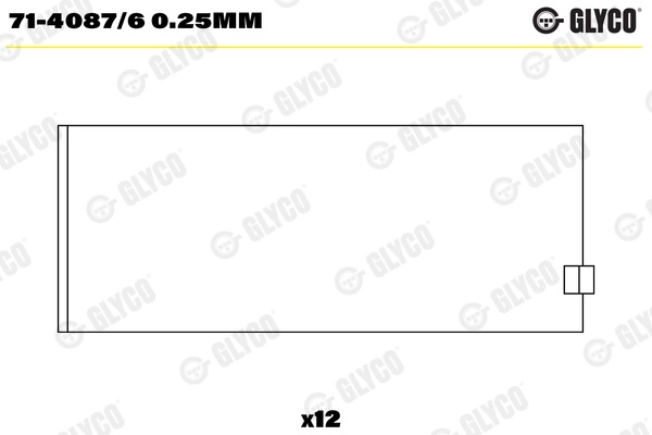 7140876025MM GLYCO Шатунный подшипник