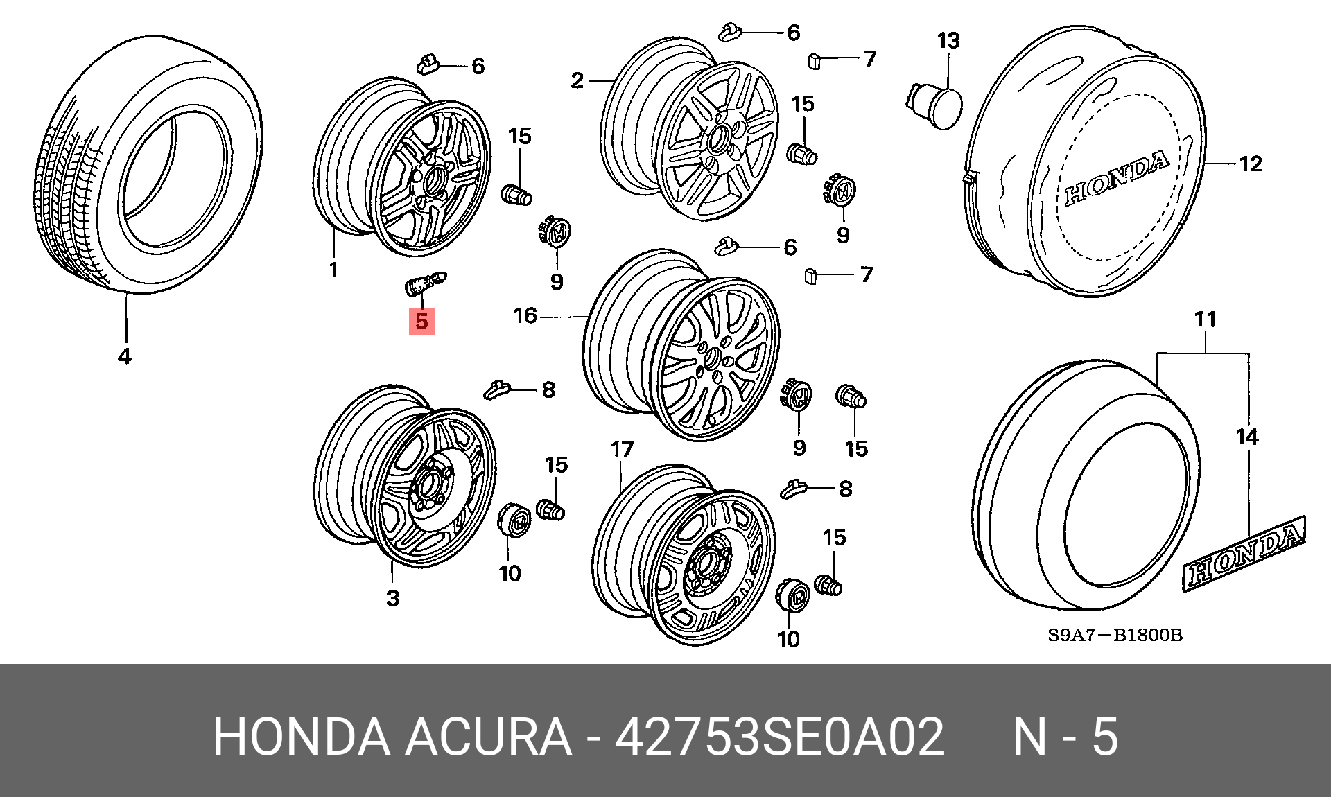 42753SE0A02 HONDA -