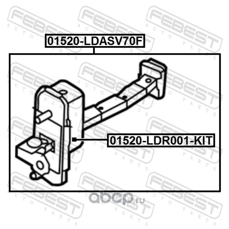 01520LDASV70F FEBEST Ограничитель открытия двери