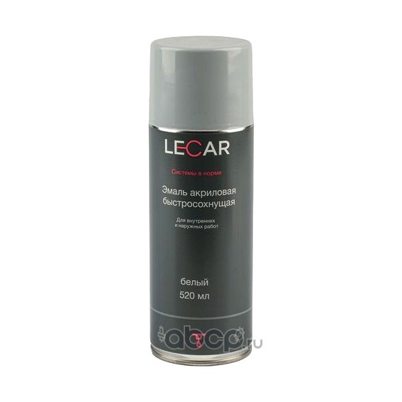 LECAR000022511 LECAR Эмаль акриловая, цвет белый, 520 мл. (аэрозоль)