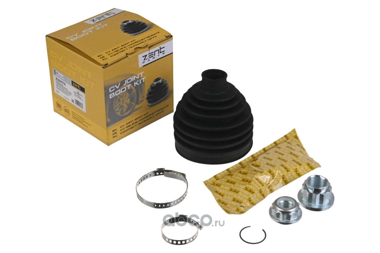 Z160776 ZENTPARTS к-кт пыльника ШРУСа наружного! VW T5 2.0/1.9TDi 03>