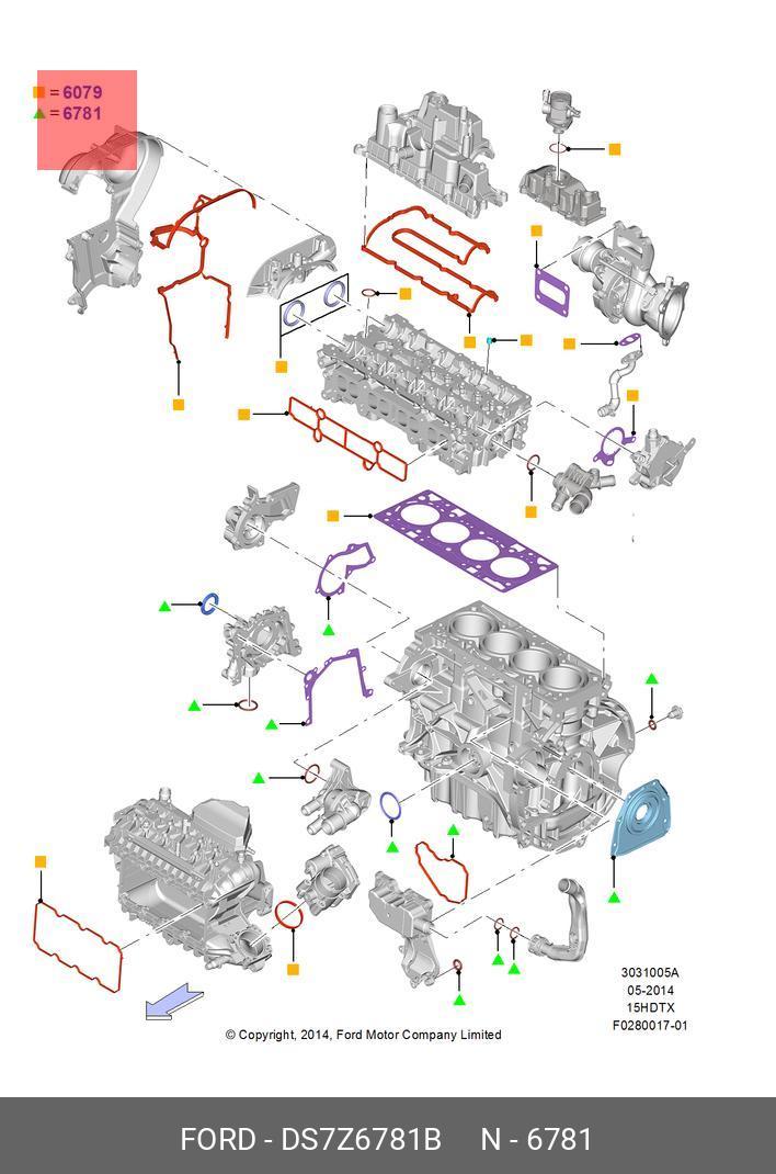 DS7Z6781B FORD Kit - Engine Gasket