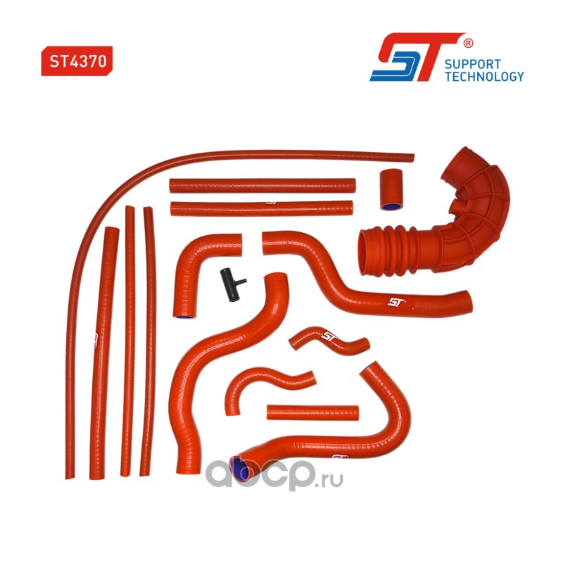 ST4370 ST (SUPPORT TECHNOLOGY) Комплект патрубков (полный комплект) для а/м ВАЗ 2110-2112 16 кл. инжектор силикон
