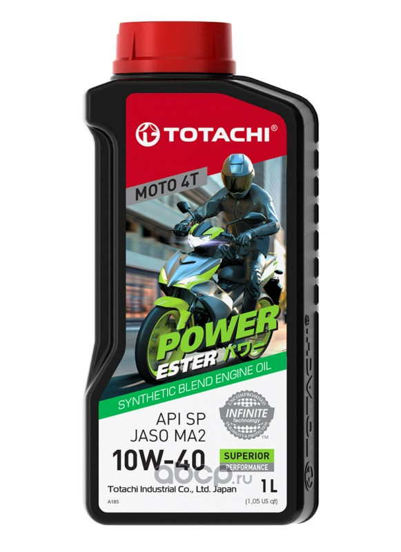 E8201 TOTACHI TOTACHI Moto 4T Power Ester Synthetic Blend 10W-40 API SP, JASO MA2 1л