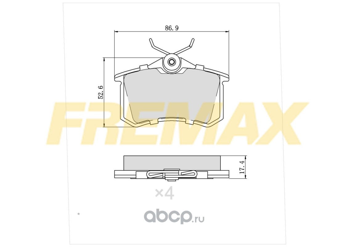 FBP2208 FREMAX Комплект дисковых колодок
