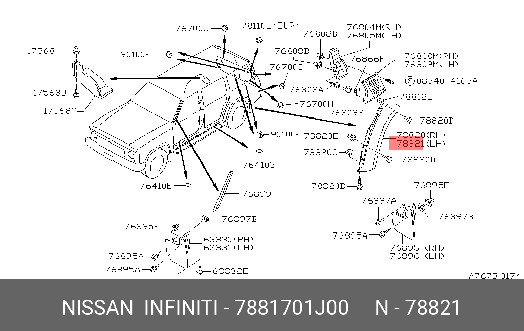 7881701J00 NISSAN -