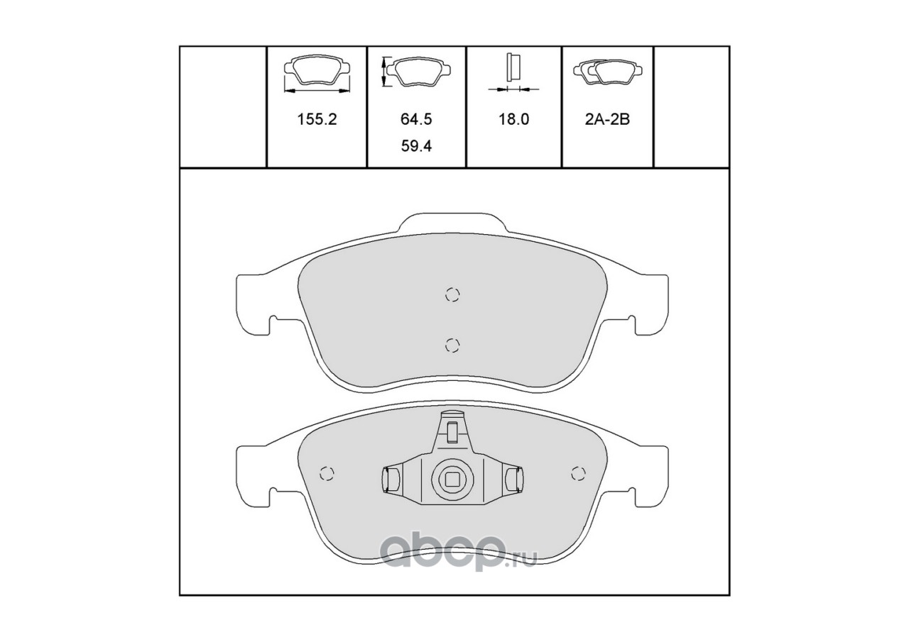 OEM0046KTD O.E.M. Колодки тормозные дисковые передние Renault Duster 2011-2020