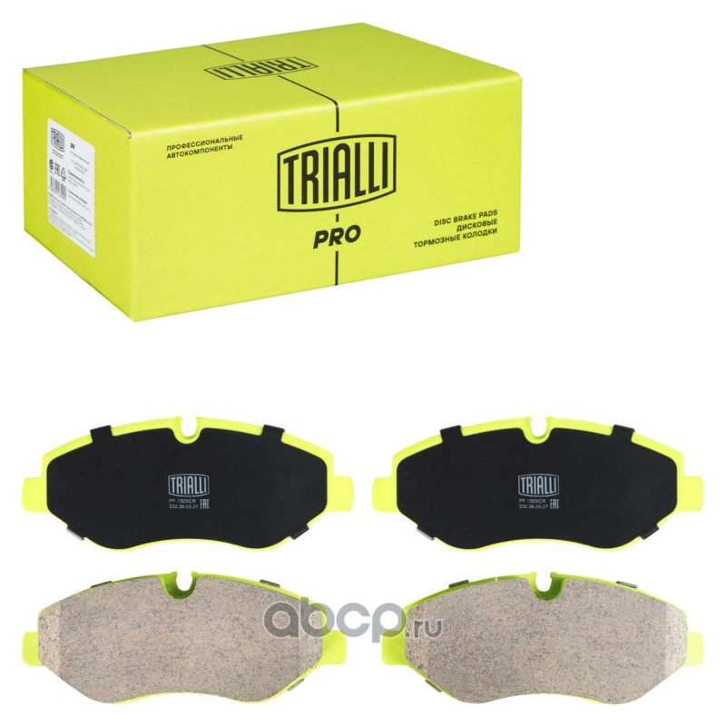PF1505CR TRIALLI Колодки тормозные дисковые передние (керамические) для автомобилей Mercedes Sprinter (06-) (906) 3t [серия PRO]
