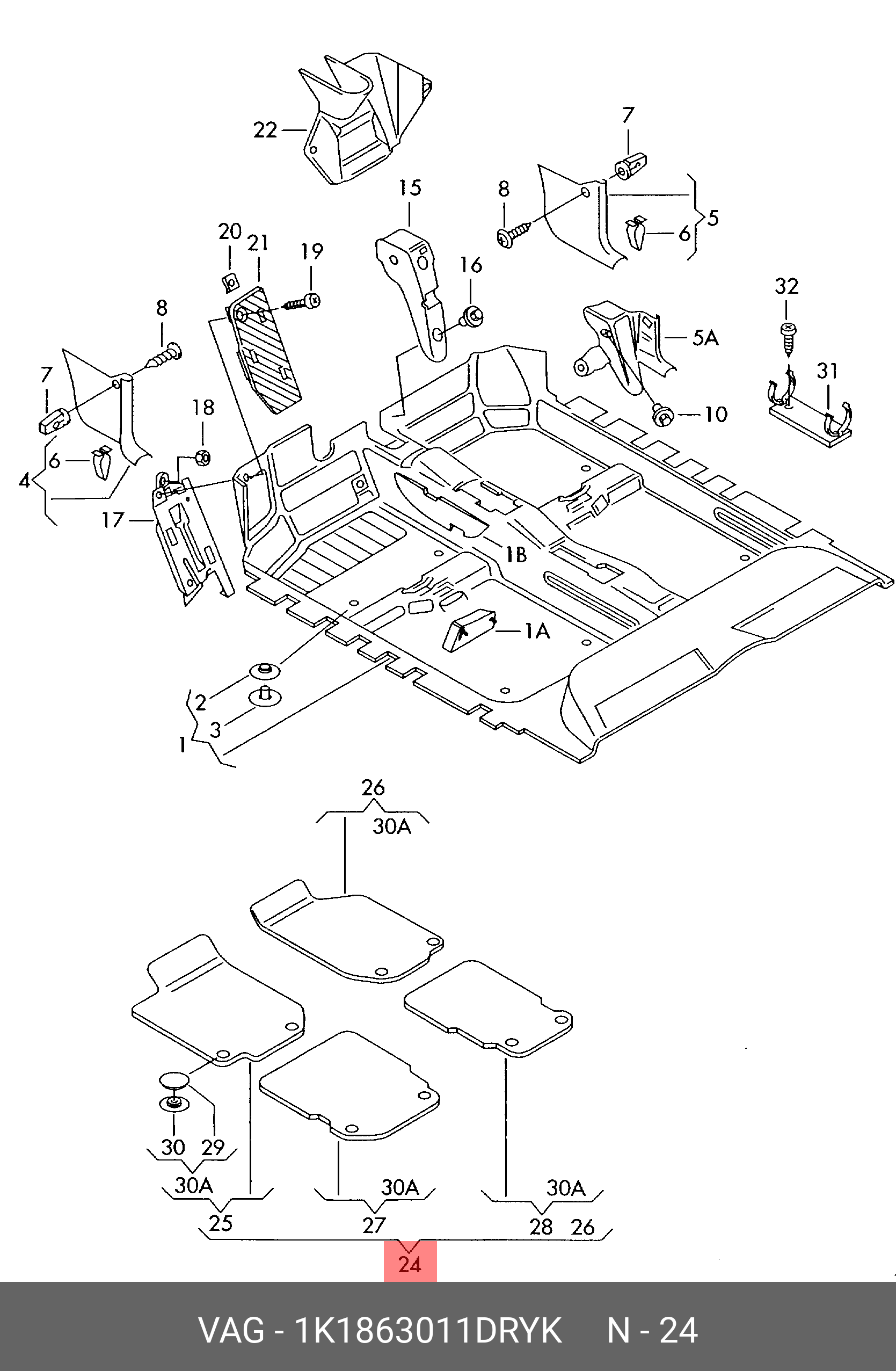 1K1863011DRYK VAG -
