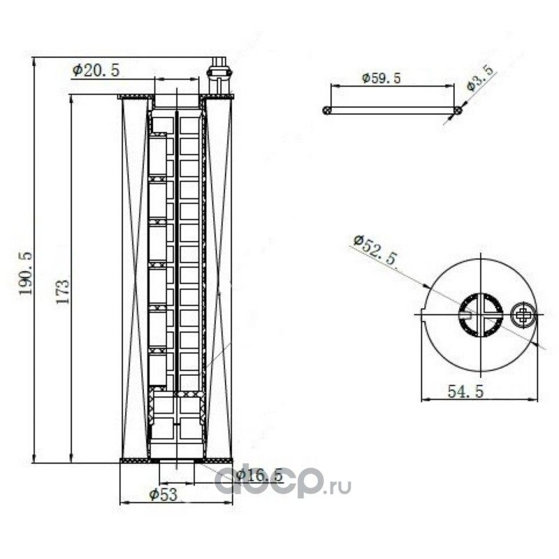 LOF1502 LUZAR Фильтр для а/м Mercedes E W213 (16-)/GLC X253 (19-) 2.0D/3.0D (картридж) (масл.) ()