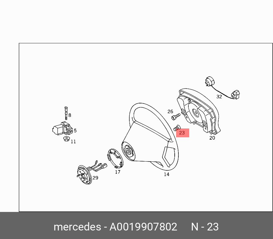 0019907802 MERCEDES-BENZ БОЛТ М16