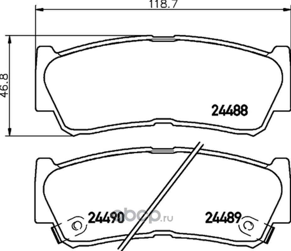 OEM0307KTD O.E.M. Колодки тормозные дисковые задние Hyundai H1 / Grand Starex 1997-2004