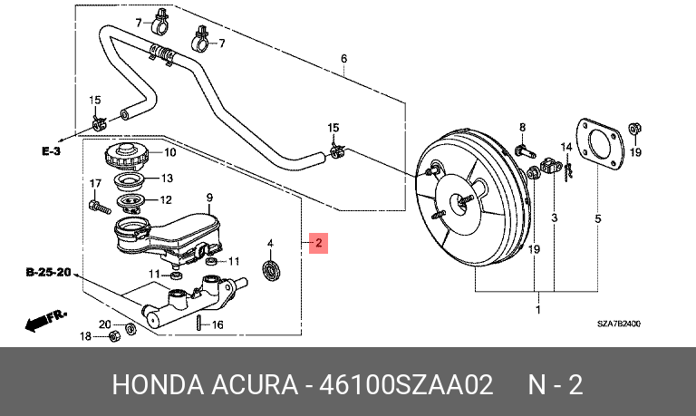 46100SZAA02 HONDA ЦИЛИНДР В СБОРЕ, ГЛАВН.