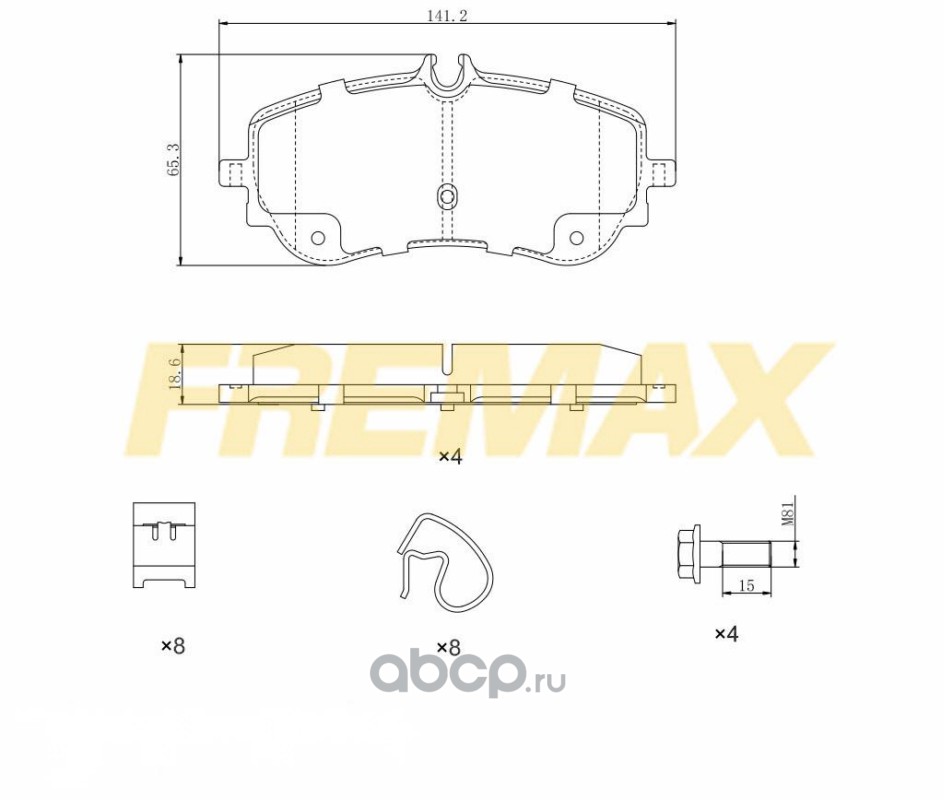 Колодки тормозные задние FREMAX FBP1492