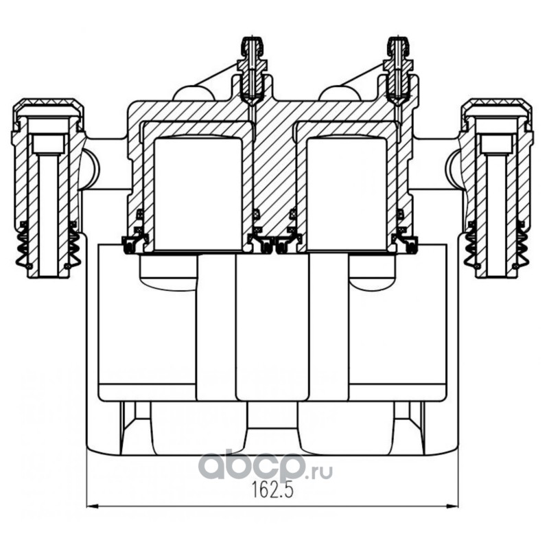 CF800626 TRIALLI Суппорт тормозной для автомобилей Fiat Ducato 244 (02-)/250 (06-) передний правый d=44/48мм