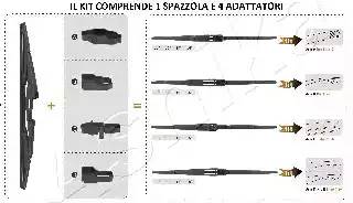 SAX40R ASHIKA Щетка стеклоочистителя