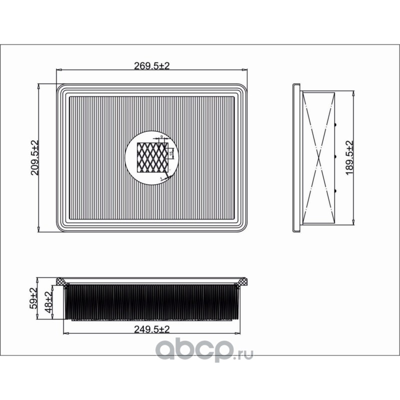 LAF30160 LUZAR Фильтр воздушный для а/м Sollers Atlant (23-)/JAC Sunray (23-) 2.7D