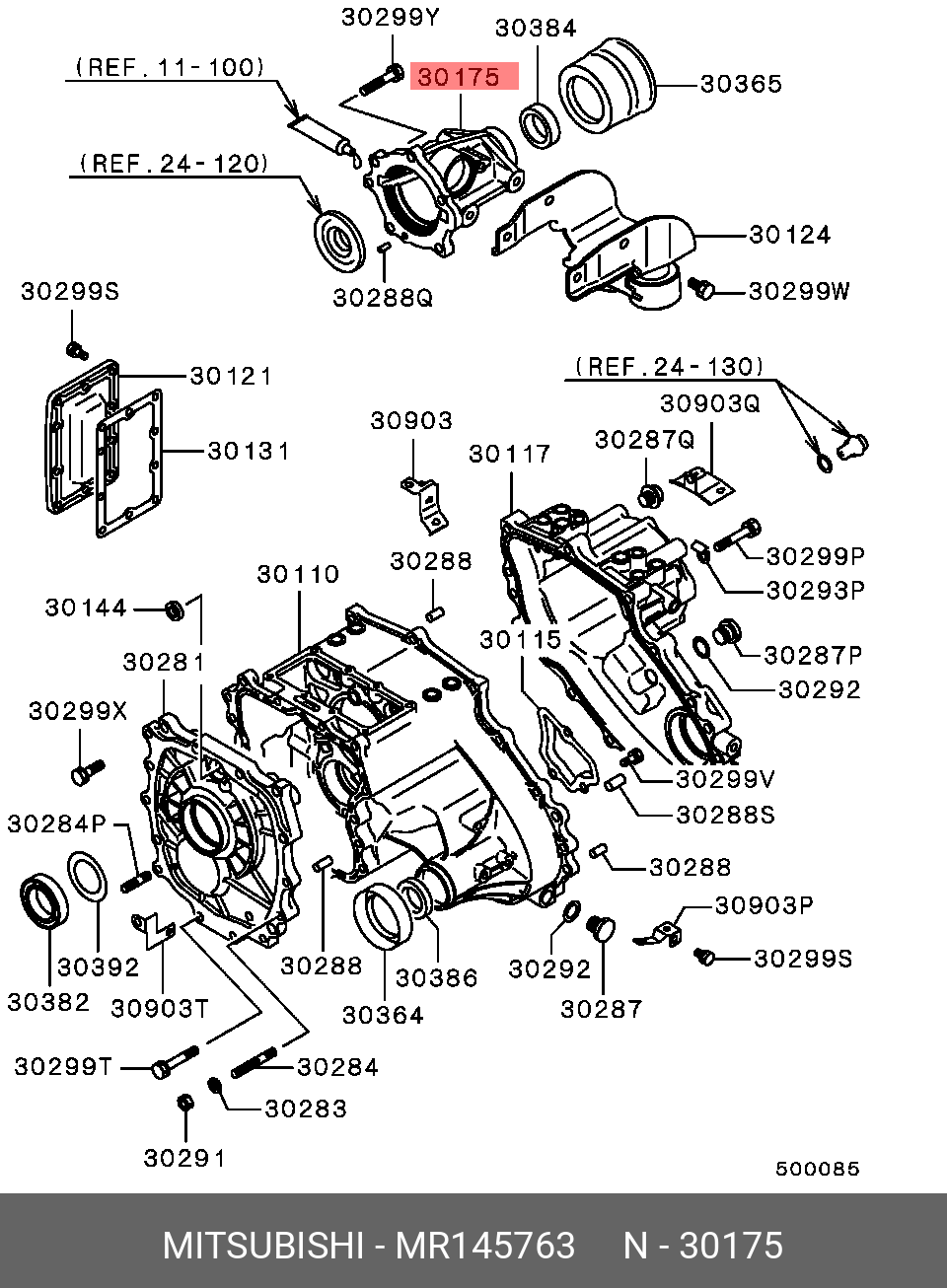 MR145763 MITSUBISHI COVER,T/F CASE,RR