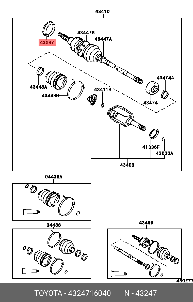 4324716040 TOYOTA 