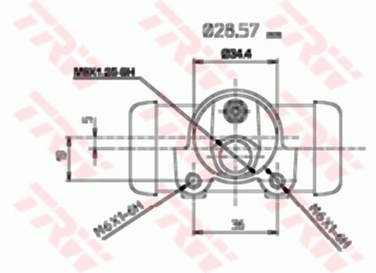 BWN128 TRW Цилиндр тормозной рабочий
