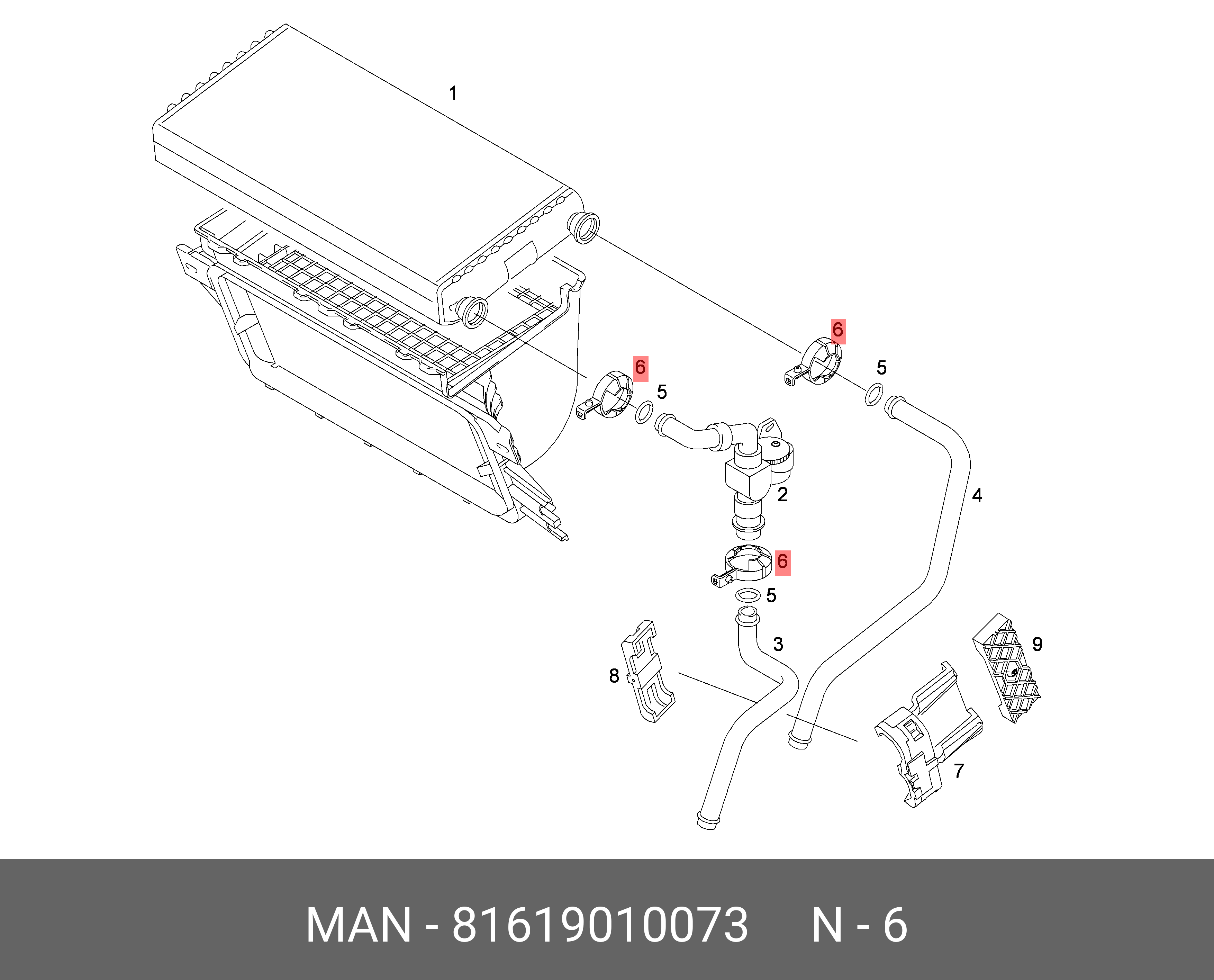 81.61900.6365 MAN от 5891 руб. для MAN 4-Serie TGA 2000-2008 в Москве