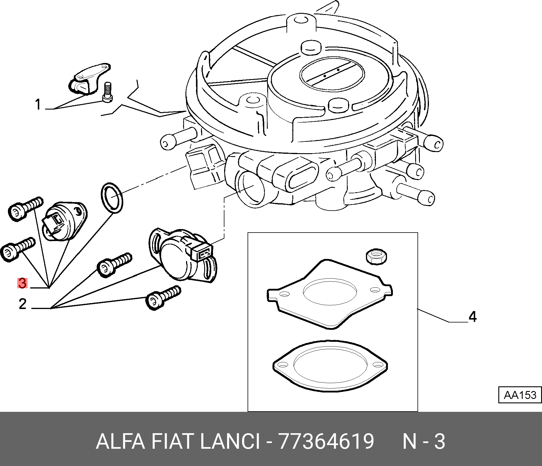 77364619 FIAT/ALFA/LANCIA ЭЛЕКТРОКЛАПАН