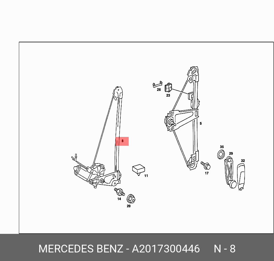 A2017300446 MERCEDES-BENZ стеклоподъемник