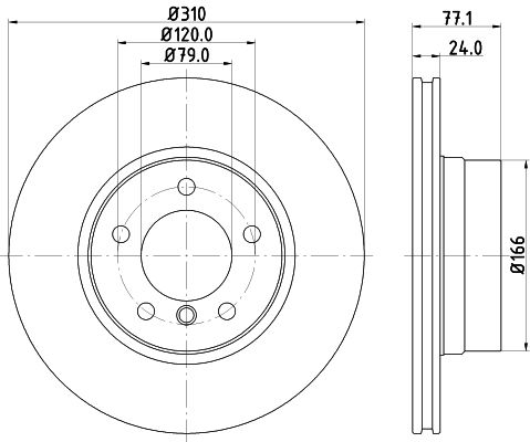 8DD355128101 HELLA Диск тормозной
