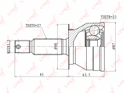 CO4401 LYNXAUTO ШРУС наружный (Z 27x23)