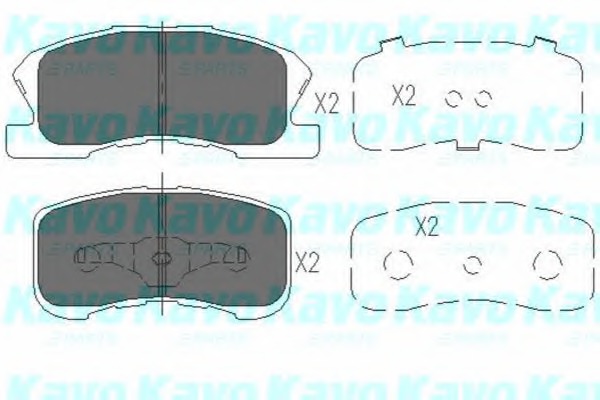 KBP1508 KAVO PARTS Комплект тормозных колодок, дисковый тормоз