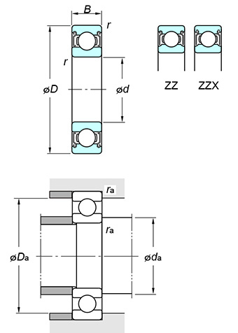 6222ZZ KOYO Подшипник