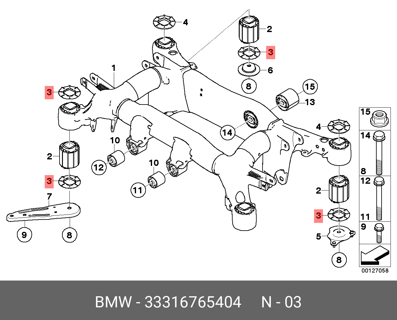 33316765404 BMW Упорная шайба Пд