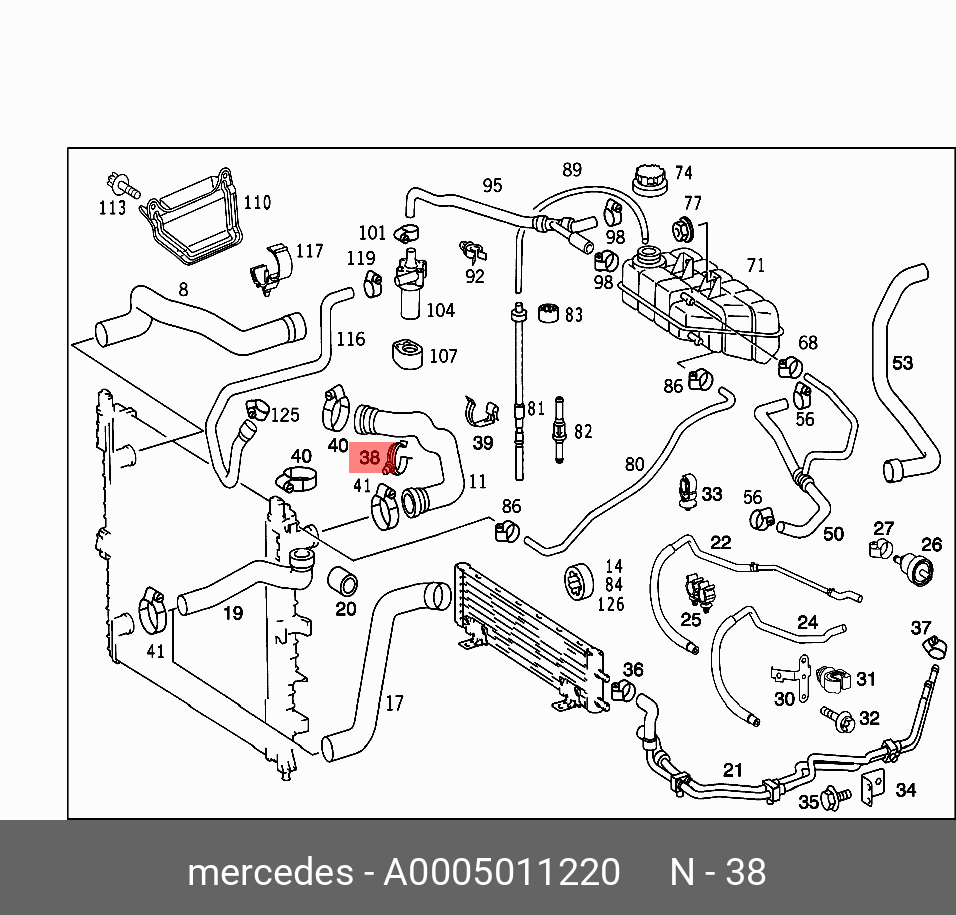A0005011220 MERCEDES-BENZ ДЕРЖАТЕЛЬ