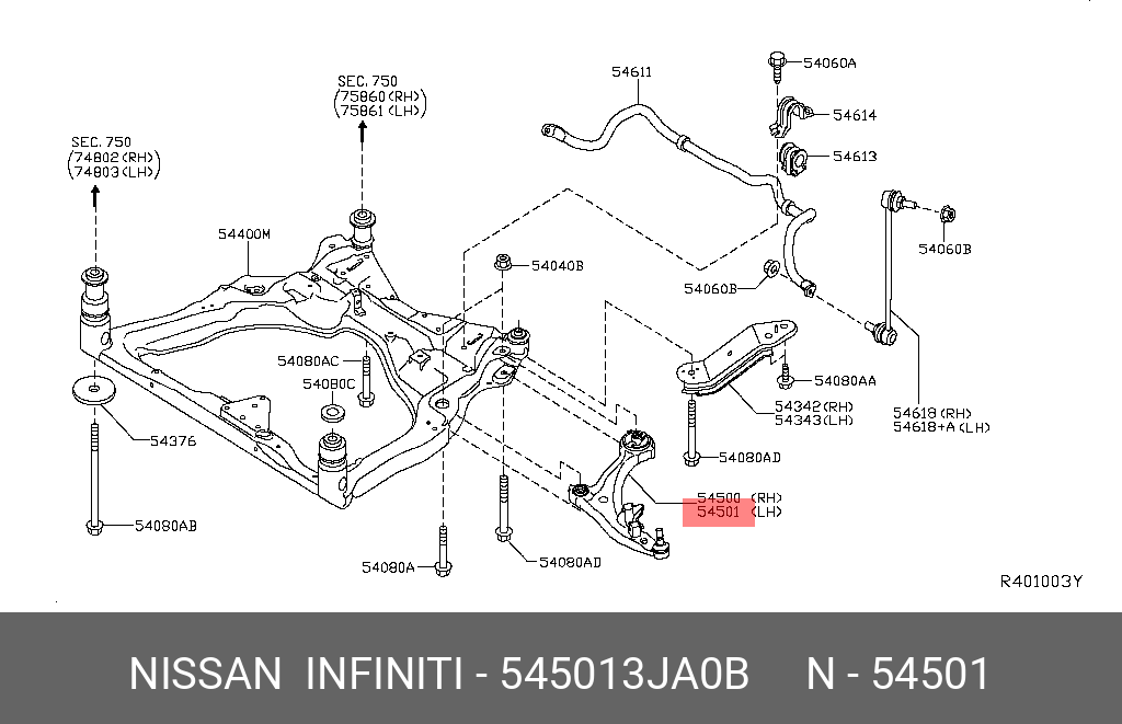 545013JA0B NISSAN 