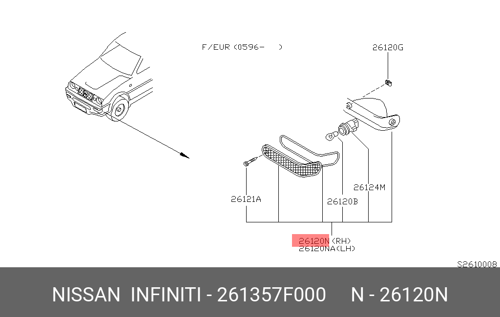 261357F000 NISSAN УКАЗАТЕЛЬ ПОВОРОТА 261357F000 NISSAN УКАЗАТЕЛЬ ПОВОРОТА