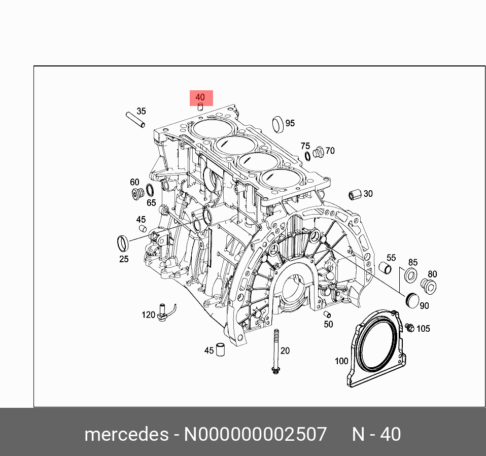 N000000002507 MERCEDES-BENZ ШТИФТ УСТАНОВОЧНЫЙ
