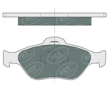 SP363 SCT Комплект тормозных колодок, дисковый тормоз