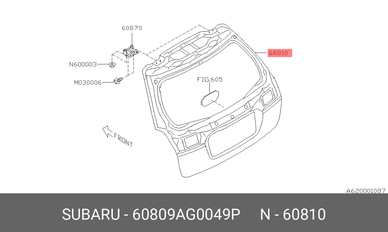 60809AG0049P SUBARU -